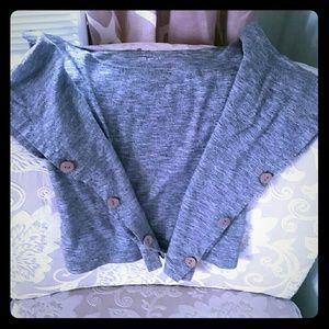 ELEMENT Gray Blend Draping Crop Top